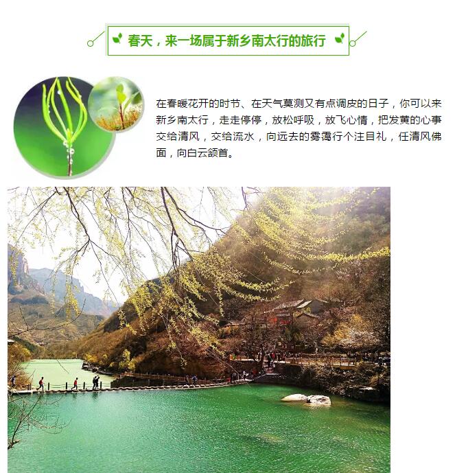 春节假期太短不尽兴？没关系，新乡南太行的春天在等你！