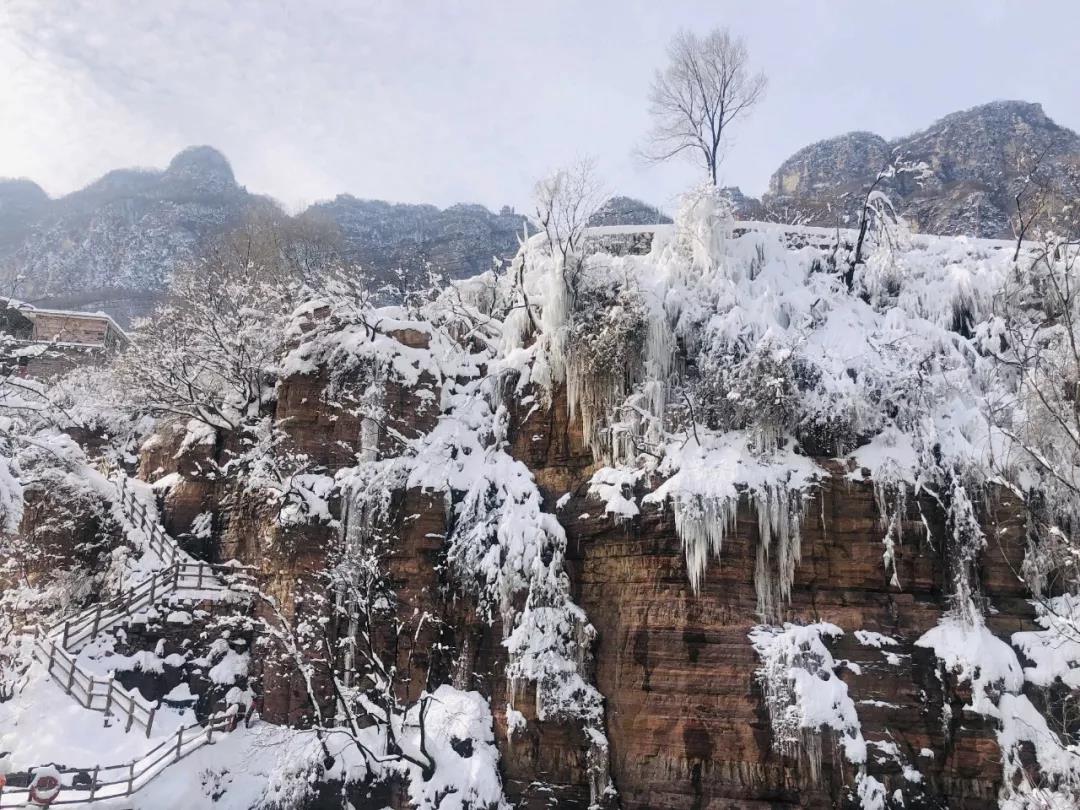 天已晴，雪未化，快来新乡南太行赏美景吧！