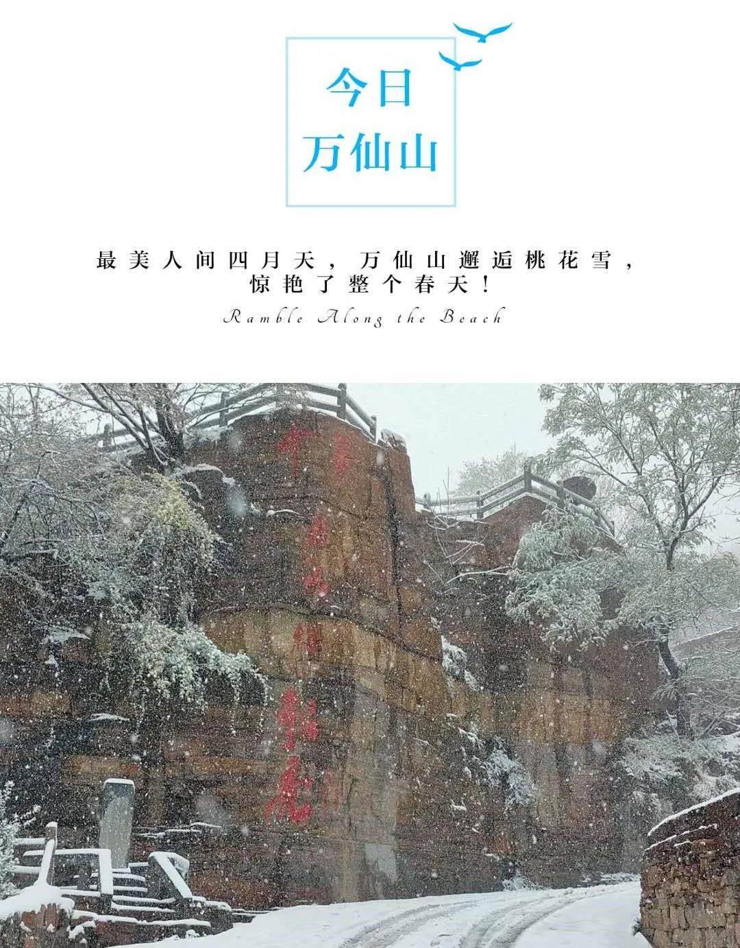 最美人间四月天，万仙山邂逅桃花雪，惊艳了整个春天！