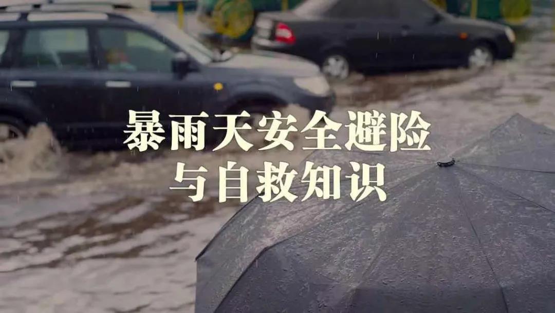 请扩散！你必须要知道的暴雨避险与自救指南