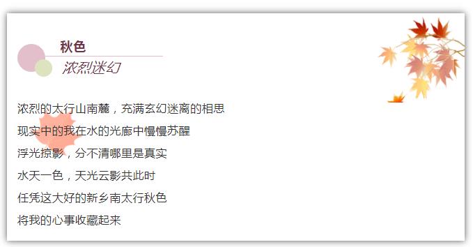 新乡南太行|秋自缤纷，生当绚烂，总有一笔，不经意的画在你心中！