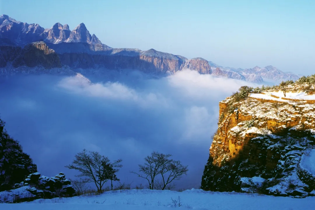 冰雪、日出、云海，冬日的新乡南太行我爱了！