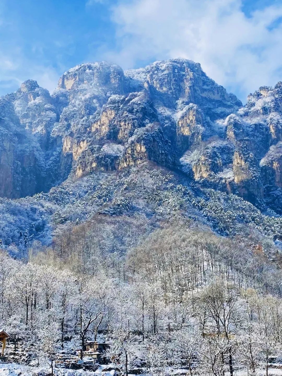 新乡南太行下雪啦！是时候一起去“白头”了，赶紧出发！