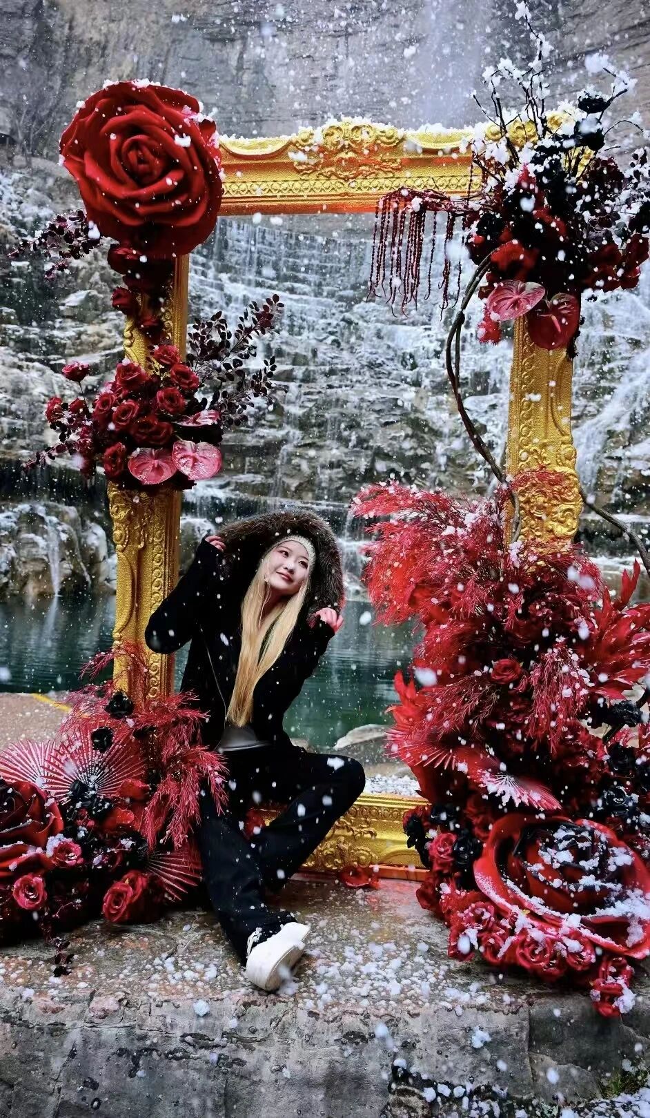 八里沟冰封玫瑰，冬日最热烈的浪漫！